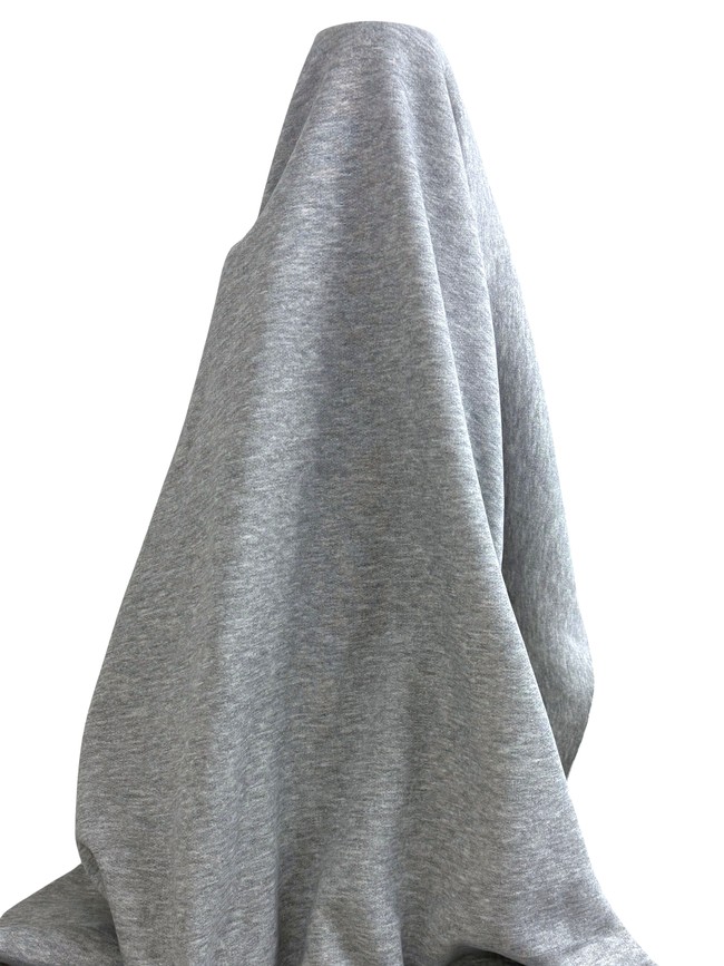 Grey Marle Brushed Sweatshirting