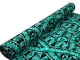 Teals & Black Pacific Island Cotton Dobby