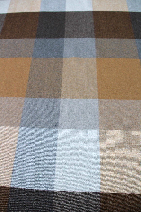 Soft Fawns & Greys Checked Wool Blend