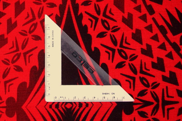 Samoan Inspired Red & Black Printed Pasifika Dobby