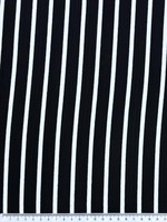 White on Black Stripe T-Shirting