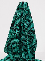 Teals & Black Pacific Island Cotton Dobby