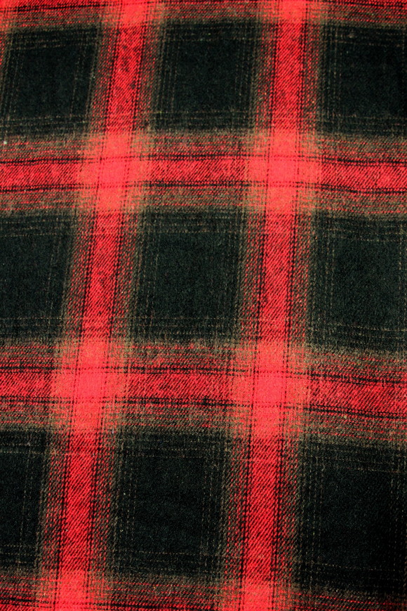Red & Black Tartan Wool Shirting
