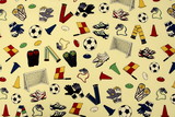 Football Fun On Pale Lemon Printed Cotton
