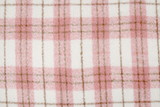 Pink, White & Light Brown Checked Wool Blend
