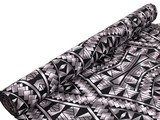 Black & Grey Pacific Island Cotton Dobby
