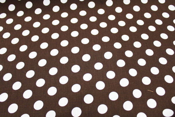 Large Spot Printed Cotton - Chocolate