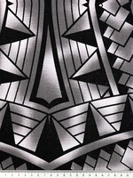 Black & Grey Pacific Island Cotton Dobby