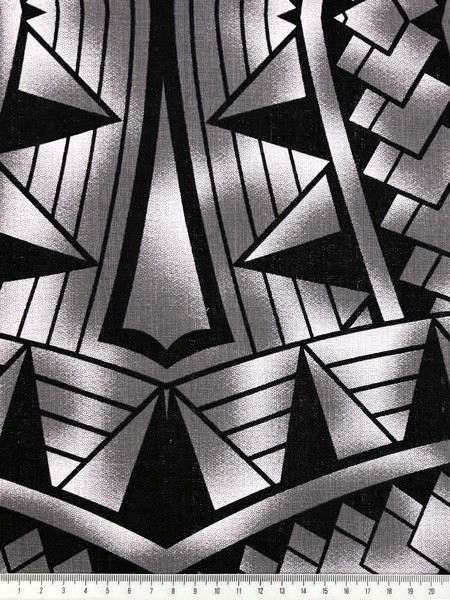 Black & Grey Pacific Island Cotton Dobby