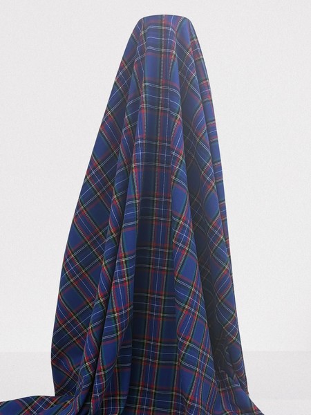 Classic Blue, Red & Green Brushed Cotton Check