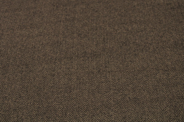 Chocolate Herringbone Wool Blend