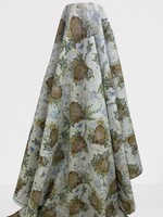 Rustic Beehives & Flowers Printed Cotton