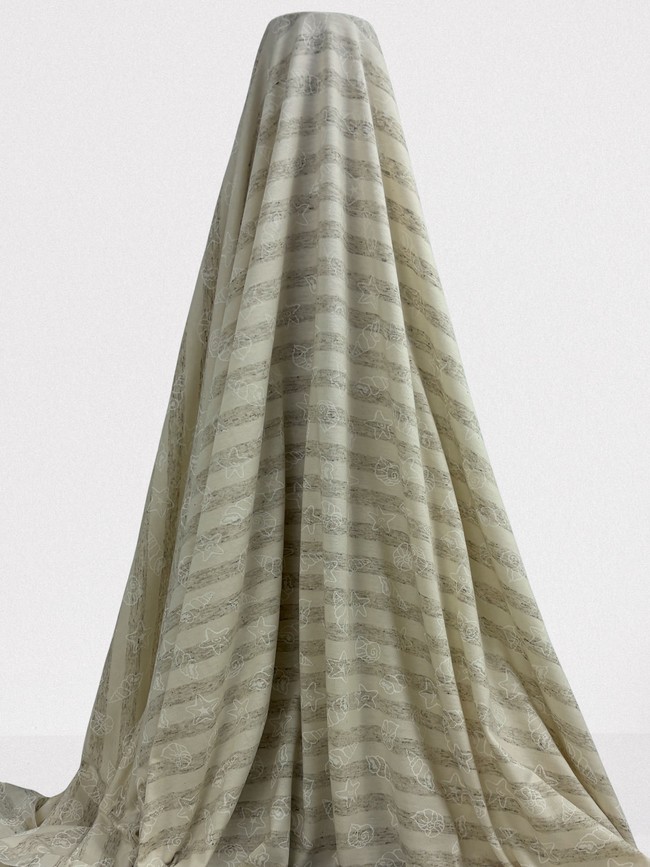 100% Cotton Neutral Stripes & Seashore
