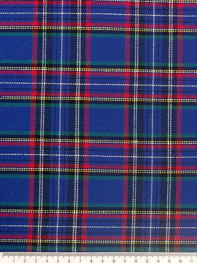 Classic Blue, Red & Green Brushed Cotton Check