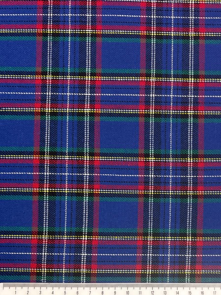 Classic Blue, Red & Green Brushed Cotton Check