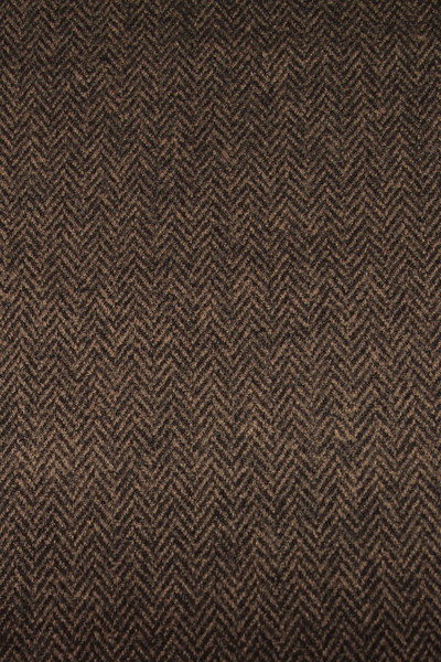 Chocolate Herringbone Wool Blend
