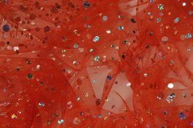 Orange Holographic Tulle