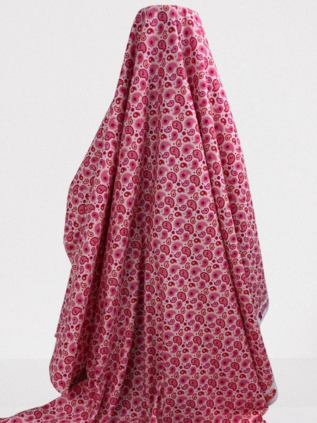 Pink Paisley Printed Cotton