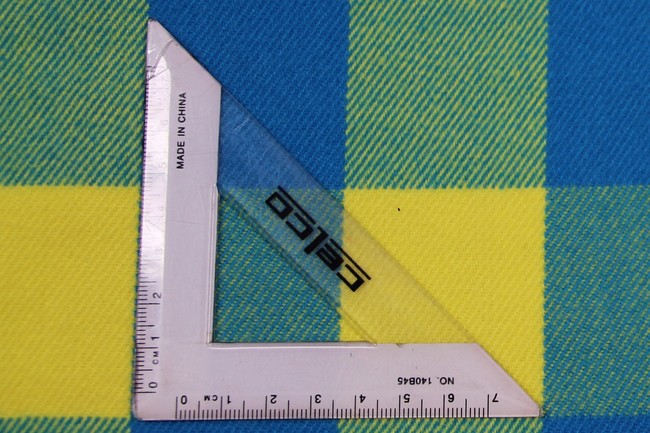 Lemon & Turquoise Brushed Cotton Check