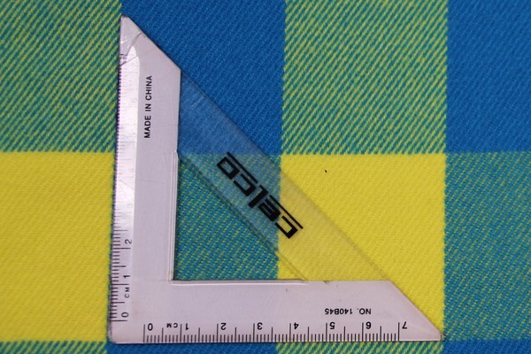 Lemon & Turquoise Brushed Cotton Check