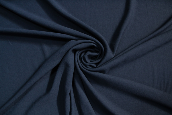 Dark Navy Wool/Viscose Stretch Woven