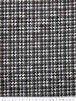 Brown, Black & Cream Houndstooth Check Brushed Wool
