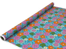 Petal Power Retro Flowers Premium Printed Cotton