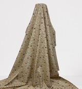 Mini Sheep on Beige Background Printed Cotton