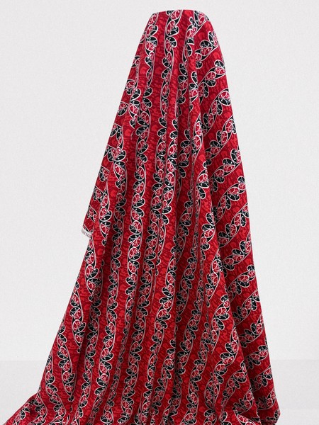 Red Koru Design Kiwiana Cotton