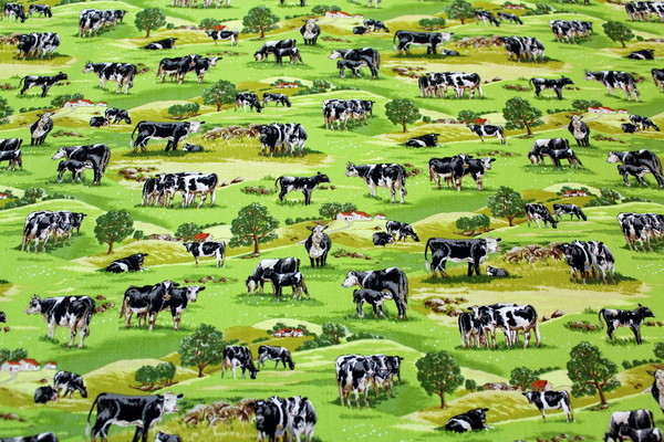 Country Cows Printed Cotton