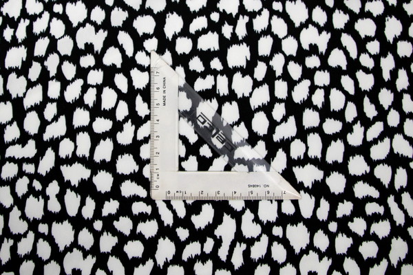 Black & White Leopard Print Polyester