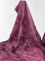 Dusky Pink & Berry Crocodile Embossed Design Polyester