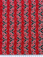 Red Koru Design Kiwiana Cotton