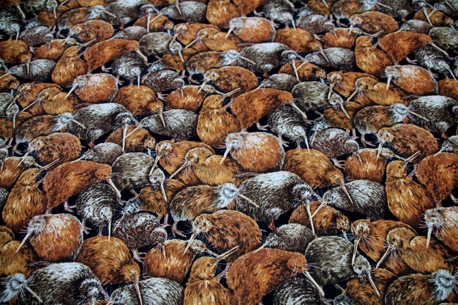 Crowded Kiwi Printed Kiwiana Cotton