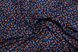 Blue & Tan on Navy Rayon