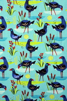 Early Birds Pukeko Printed Kiwiana Cotton