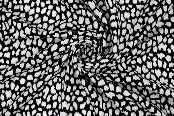 Black & White Leopard Print Polyester