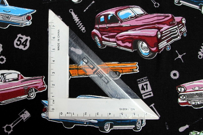 Classics on Black Printed Kiwiana Cotton