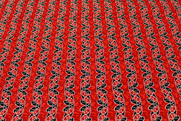 Red Koru Design Kiwiana Cotton