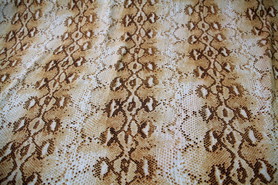 * REDUCED * Snakeskin Rayon - Caramel Tones