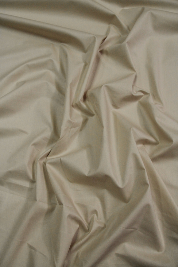 Beige Poly-Cotton Chintz