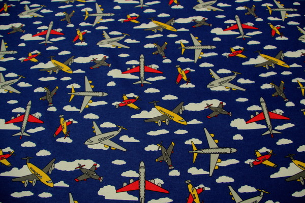 Planes on Royal Printed Flannelette
