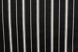 Ivory Stripes on Black Linen 
