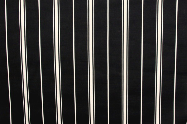 Ivory Stripes on Black Linen 