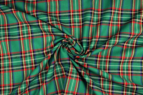 Classic Green, Blue & Red Brushed Cotton Check