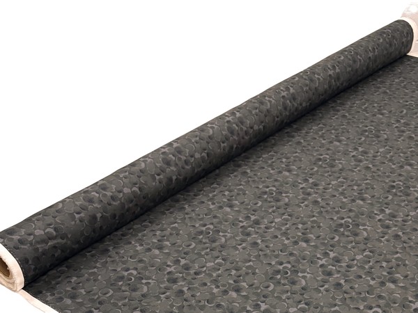 Charcoal Bubbles Printed Cotton