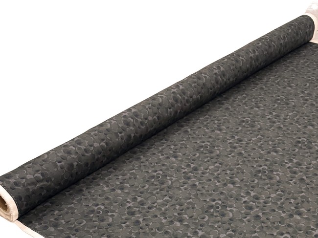 Charcoal Bubbles Printed Cotton