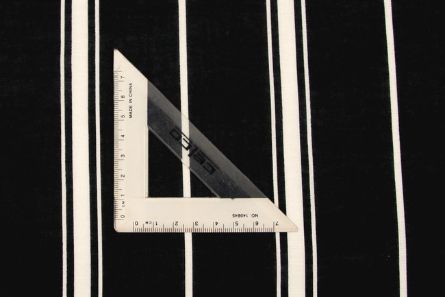 Ivory Stripes on Black Linen 