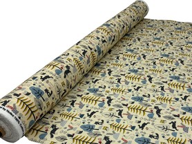 * REDUCED * Wildwood Friends on Cream Premium Printed Cotton