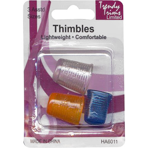 Thimbles - Plastic x 3